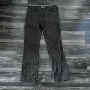 DULUTH TRADING CO Men’s 38x34 D Flex Fire Hose Pants Canvas Workwear Brown